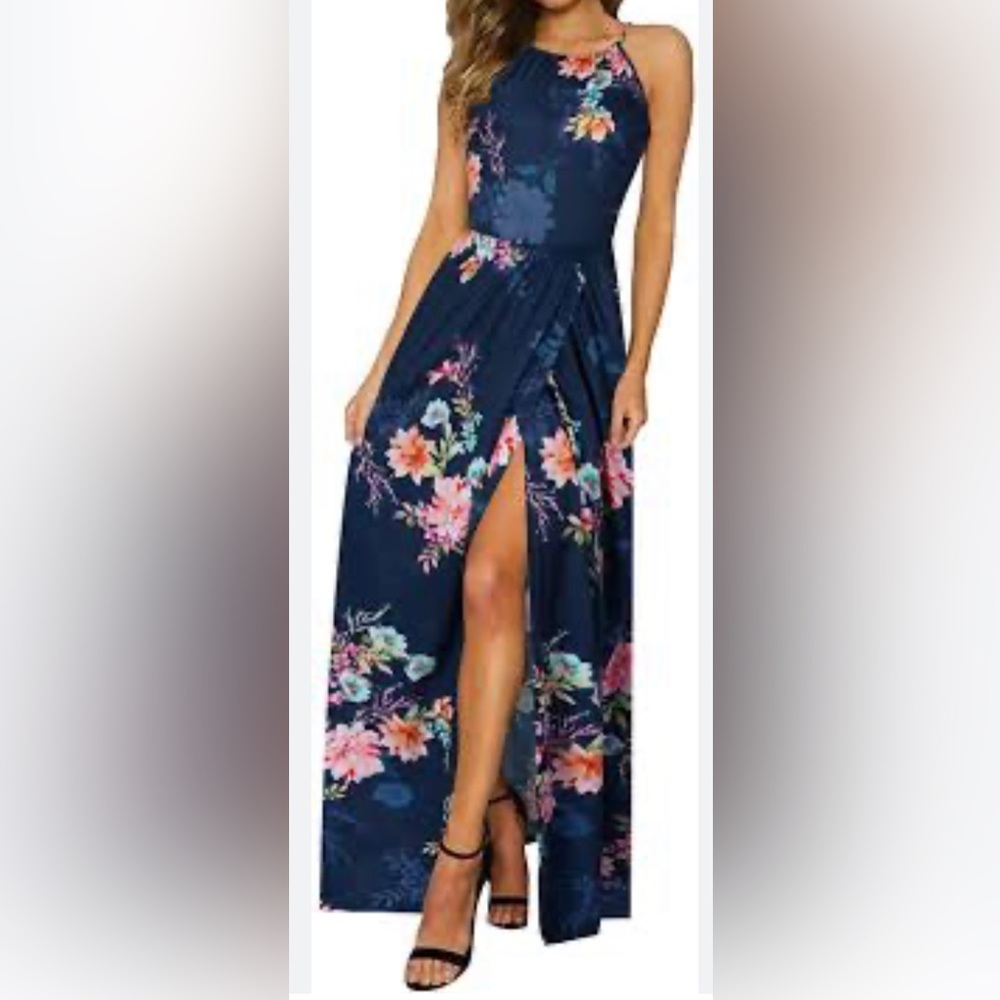 KILIG Floral Halter Maxi Dress